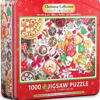 EuroGraphics Puzzle v plechovej krabičke Vianočný stôl 1000 dielikov