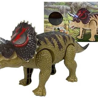 Lean-toys Dinosaurus Triceratops zelený s batériami