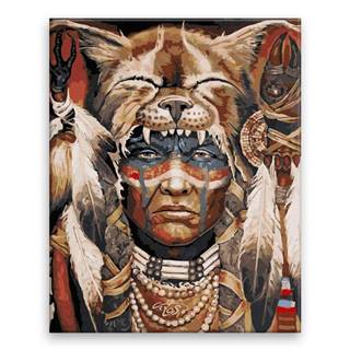 Malujsi Maľovanie podľa čísel - Z pohľadu Indiánov - 80x100 cm,  bez dreveného rámu