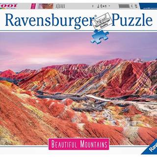 Ravensburger Puzzle Dych vyrážajúce hory: Dúhové hory,  Čína 1000 dielikov