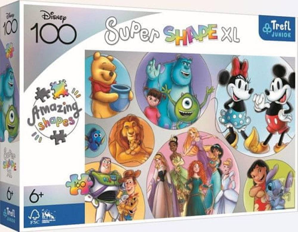  Puzzle Super Shape XL Disneyho barevný svět - 160 dílků