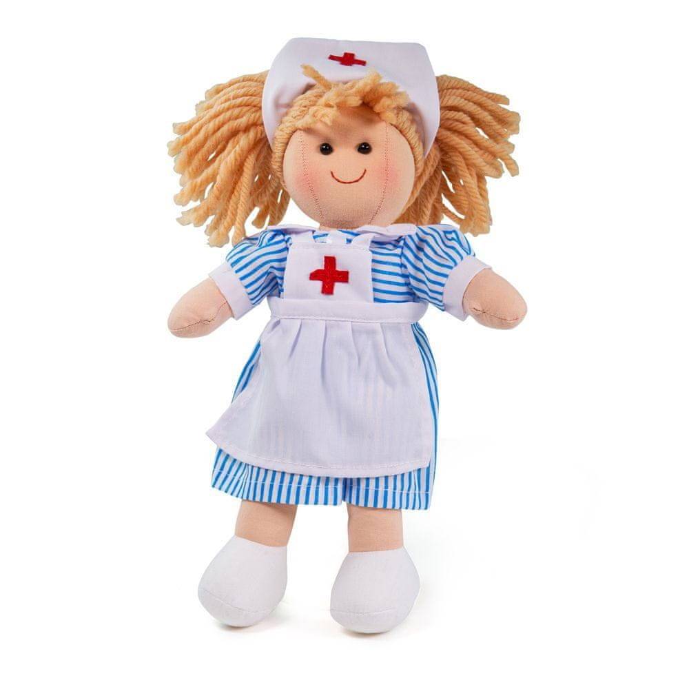 Bigjigs Toys  Látková bábika zdravotní sestřička Nancy 28 cm značky Bigjigs Toys