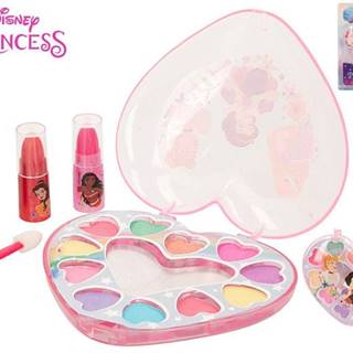  Disney Princess sada krásy s očnými tieňmi + leskami na pery 14 ks v krabičke v tvare srdca