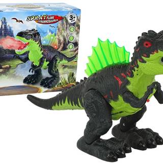 Lean-toys  Dinosaurus fúka oheň parné svetlá batérie zelená značky Lean-toys