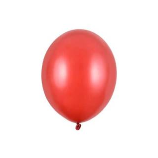 PartyDeco Balóny metalické makovo červené 12cm 100ks