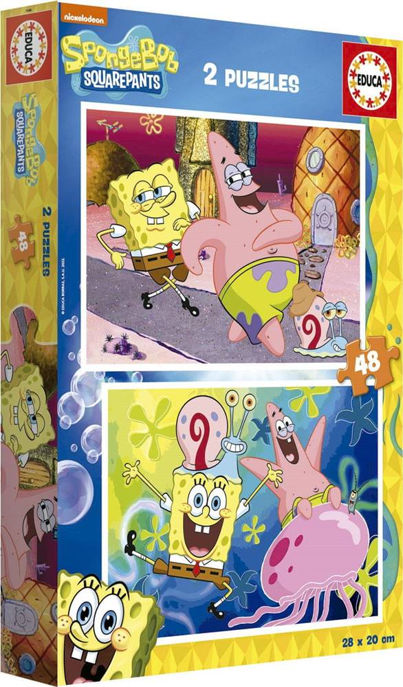 EDUCA  Puzzle Sponge Bob 2x48 dielikov značky EDUCA