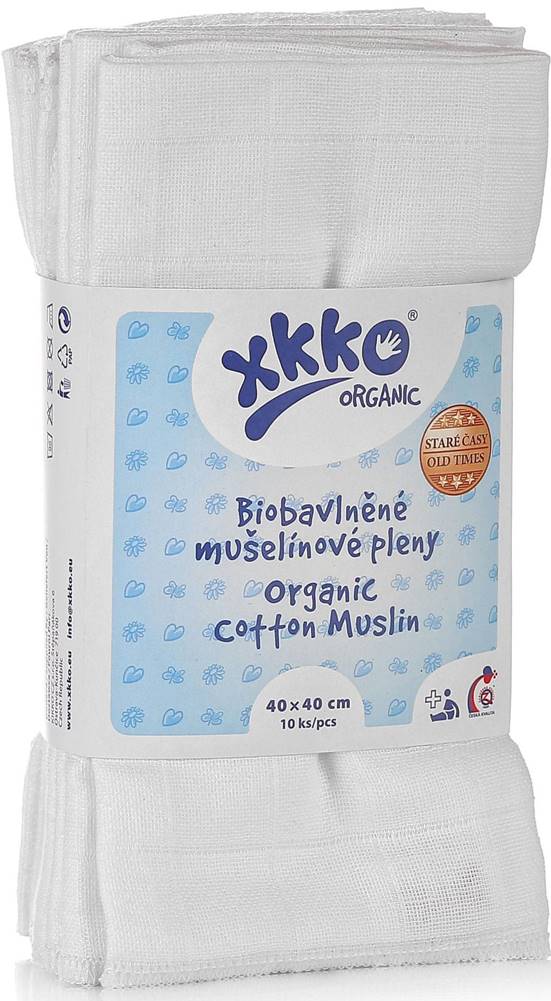 XKKO  Biobavlnené plienky Organic 40x40 10ks značky XKKO