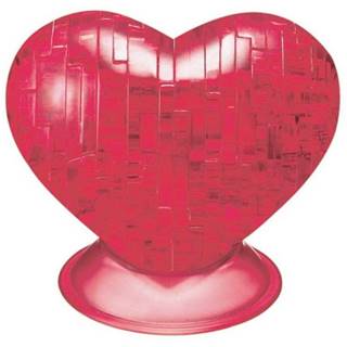  3D Crystal puzzle Srdce červené 46 dílků