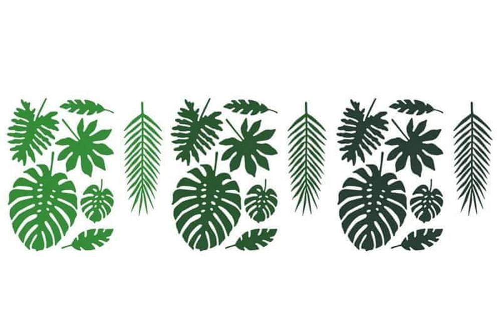  Dekorácie Tropické listy Aloha - Hawaj - Hawaii- 21 ks