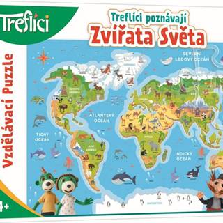 Trefl  Puzzle vzdelávacie - íci poznávajú zvieratá sveta značky Trefl