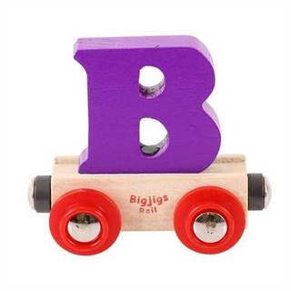Bigjigs Rail  Vagónek dřevěné vláčkodráhy - Písmeno B značky Bigjigs Rail