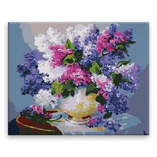 Malujsi Maľovanie podľa čísel - Farebný lila - 100x80 cm,  plátno vypnuté na rám