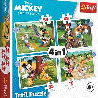 Trefl Puzzle Mickey Mouse: Krásny deň 4v1 (35, 48, 54, 70 dielikov)