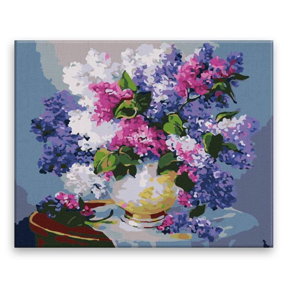 Malujsi  Maľovanie podľa čísel - Farebný lila - 100x80 cm,  plátno vypnuté na rám značky Malujsi