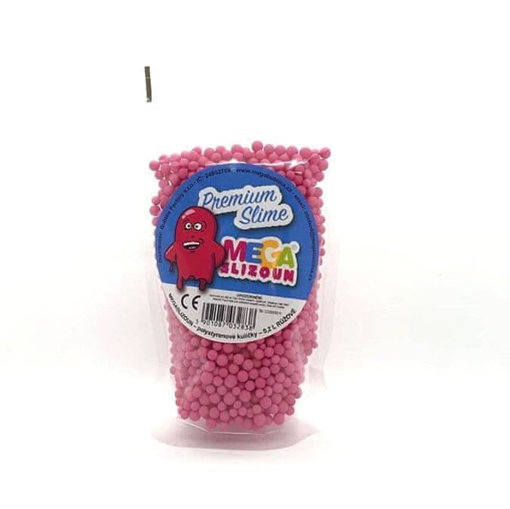 MEGASLIZOUN  SLIZ - polystyrénové guličky - ružové 0, 2l značky MEGASLIZOUN