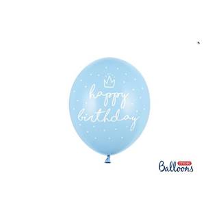 PartyDeco Balón STRONG Happy Birthday - modrý