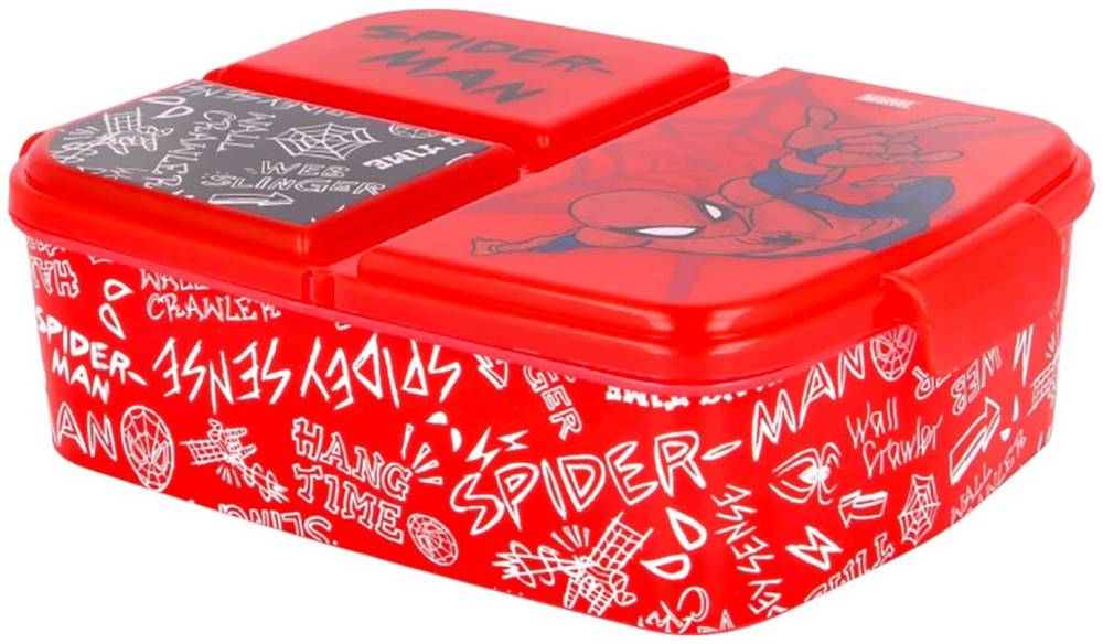 Stor  Box na desiatu Spiderman Urban Web delený značky Stor