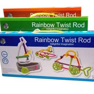 Huile Toys Rainbow Twist Rod 100 dielikov - krútené drôty