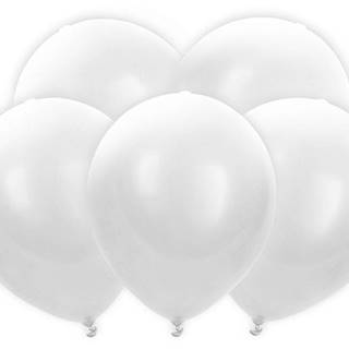 PartyDeco LED balóny biele 30cm 5ks