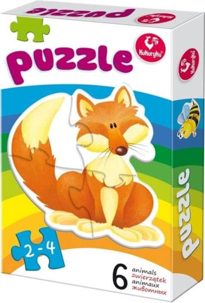 Kukuryku  Baby puzzle Zvieratká 6v1 (2-4 dieliky) značky Kukuryku