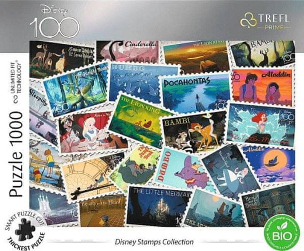  Puzzle UFT Disney 100 let Poštovní známky - 1000 dílků
