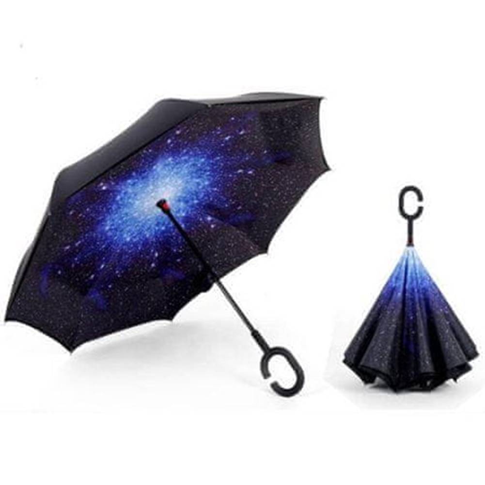 Ikonka  Obojstranný skladací dáždnik galaxy značky Ikonka