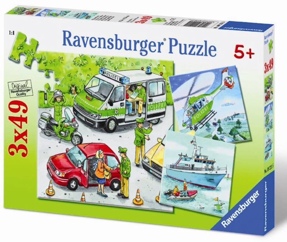 Ravensburger  Puzzle Polícia v akcii 3x49 dielikov značky Ravensburger