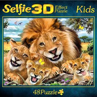 M.I.C. Puzzle Selfie Levieho kráľa 3D 48 dielikov