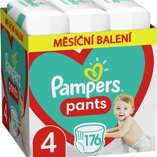 Pampers  Pants 4 (9-15 kg) Plienkové nohavičky 176 ks - Mesačné balenie - rozbalené značky Pampers