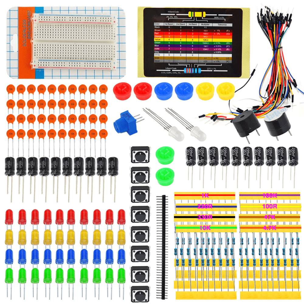 Keyestudio  Arduino základná sada elektronických súčiastok - Potenciometr,  bzučiak,  kondenzátor značky Keyestudio