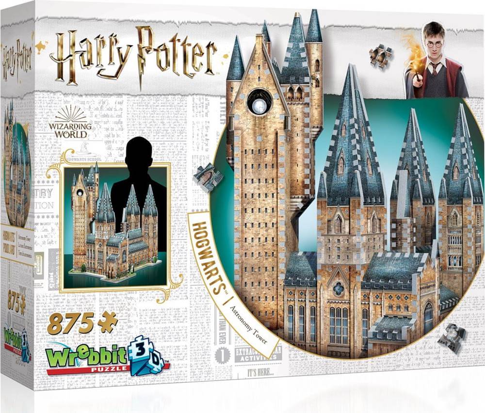 Wrebbit  3D puzzle Harry Potter: Bradavice,  Astronomická veža 875 dielikov značky Wrebbit