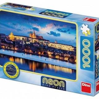 DINO Puzzle Pražský hrad svítící ve tmě 1000 dílků 66x47cm v krabici 32x23x7cm
