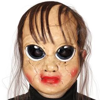 Guirca Maska Pokazená bábika s vlasmi