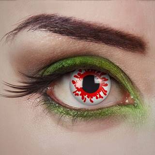 Kontaktné šošovky - červené - Krvavá Mary - Halloween