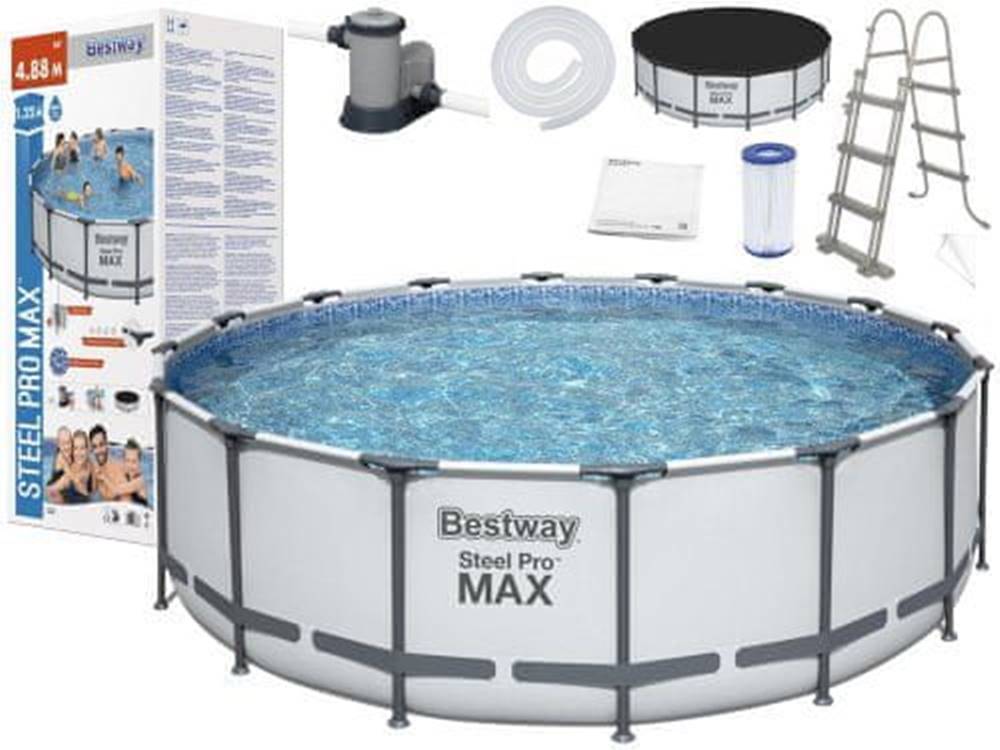 Bestway   5612Z Záhradný bazén Steel Pre MAX 4.88mx 1.22 Pool Set s kartušovou filtráciou značky Bestway