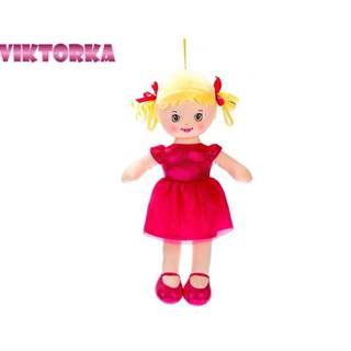 Mikro Trading Viktorka handrová bábika 32 cm česky hovoriaca na batérie tmavoružová