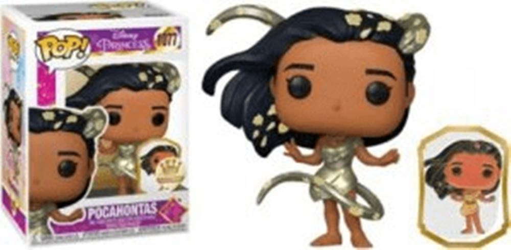 Funko  POP Zberateľská Figúrka Ultimate Princess Collection - Pocahontas (Gold) s odznakem značky Funko
