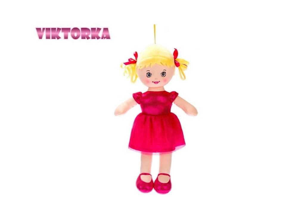 Mikro Trading  Viktorka handrová bábika 32 cm česky hovoriaca na batérie tmavoružová značky Mikro Trading