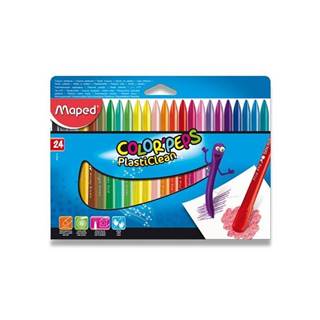 Maped Plastové pastely Maped Color´Peps Plasticlean,  24 farieb