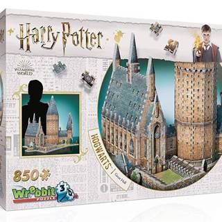 Wrebbit 3D puzzle Harry Potter: Rokfort,  Veľká sieň 850 dielikov