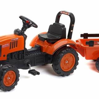 Falk Traktor Kubota M7171 s prívesom oranžový