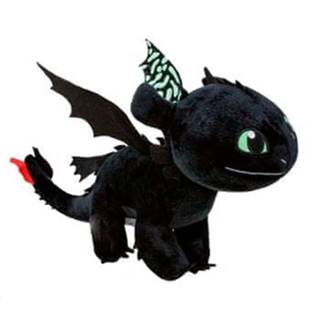 Hollywood Plyšový drak Toothless so zelenými krídlami - Ako si vycvičiť draka 3 (40 cm)