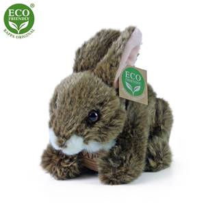 Rappa Plyšový králik hnedý ležiaci 17 cm ECO-FRIENDLY