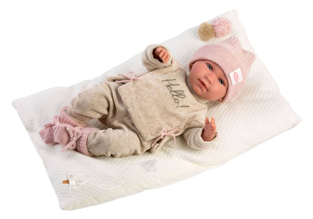 Llorens  Novorodenec - realistická bábika so zvukmi a mäkkým látkovým telom - 42 cm značky Llorens