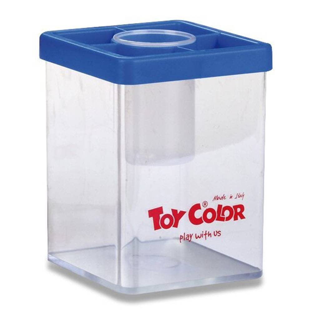  Stojanček na vodu Toy Color transparentný s viečkom,  mix farieb