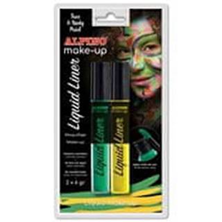 Alpino  MakeUp farba na tvár Liquid Liner 2ks / 6 gr,  žltá a zelená značky Alpino