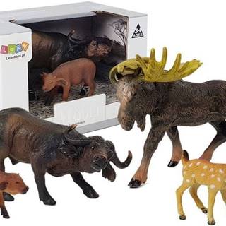 Lean-toys Sada figúrok zvierat Losa a bizóna