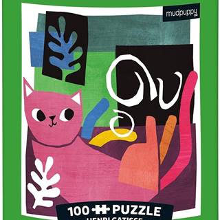 Mudpuppy Puzzle v plechovke Artsy Cats: Henri Catisse 100 dielikov