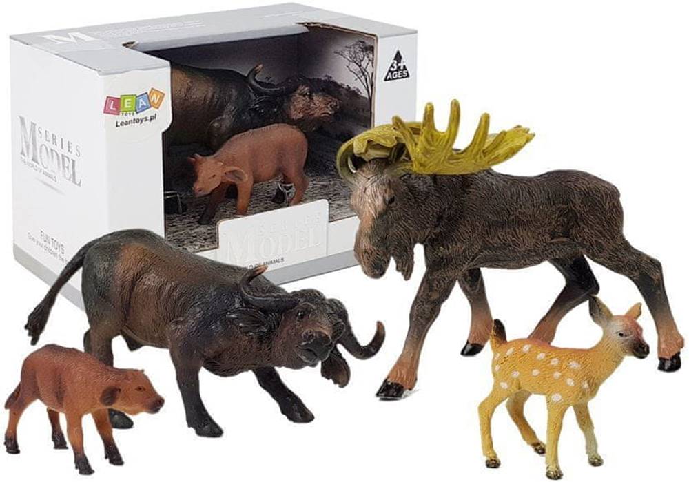 Lean-toys  Sada figúrok zvierat Losa a bizóna značky Lean-toys