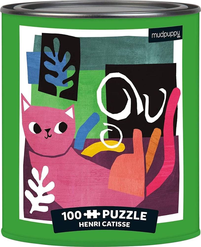 Mudpuppy  Puzzle v plechovke Artsy Cats: Henri Catisse 100 dielikov značky Mudpuppy